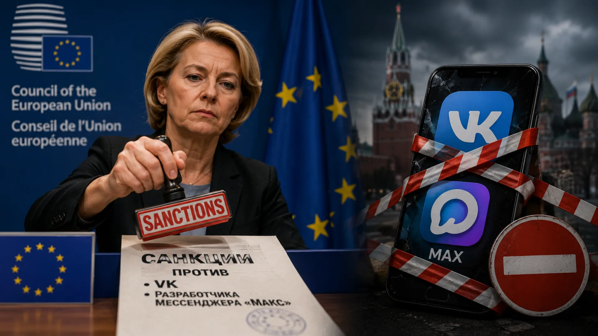 Совет ЕС ввел санкции против VK и разработчика мессенджера «Макс»