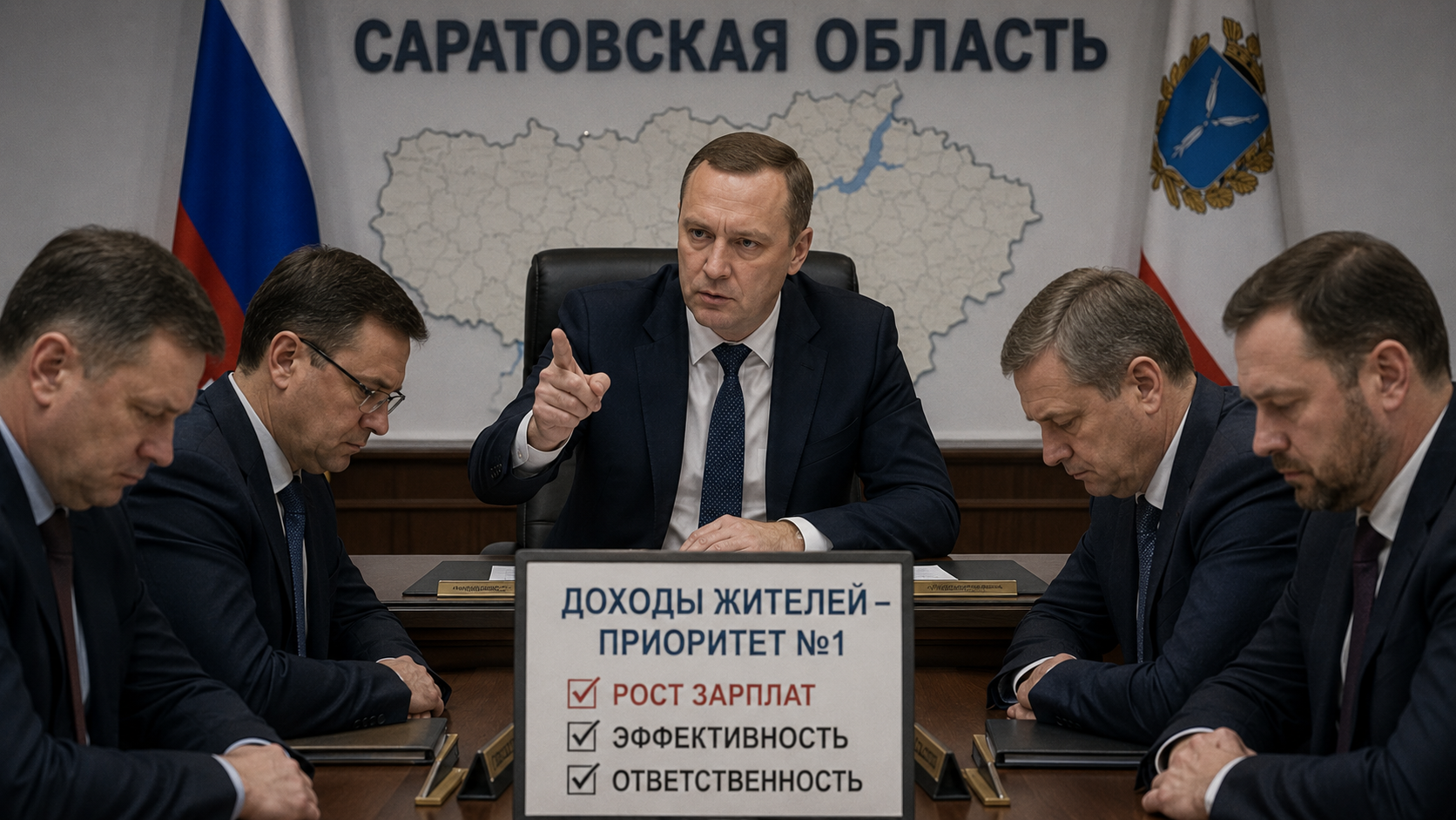 В Саратовской области чиновникам пригрозили урезать зарплаты ради роста доходов жителей