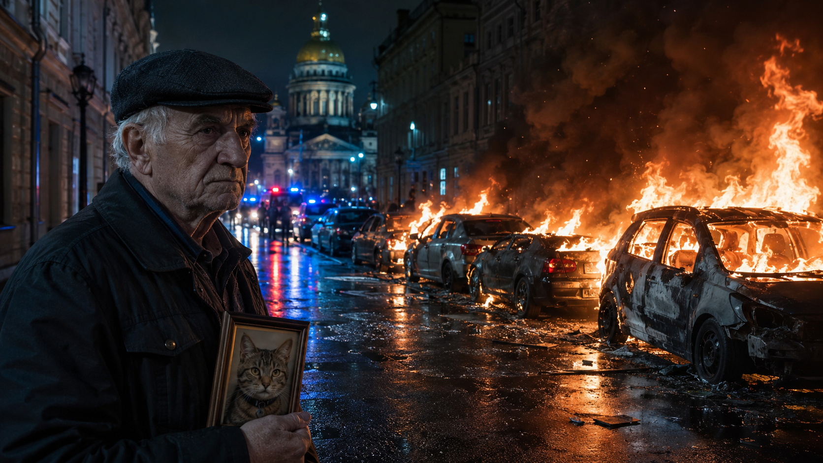 Петербургский дедушка поджёг машины в попытке отомстить за сбитого кота