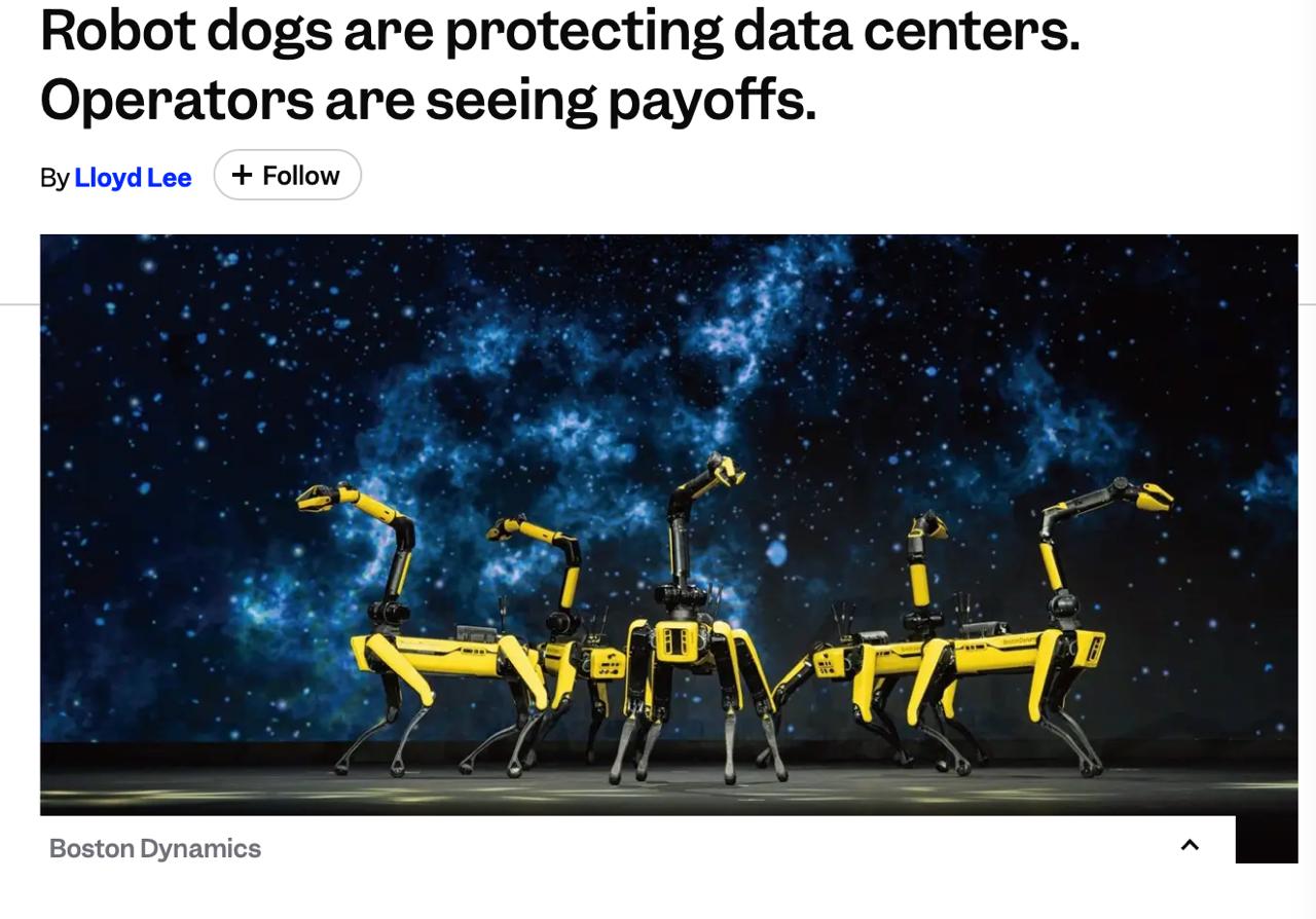 Безработица дошла ДО  СОБАК — робопсы от Boston Dynamics начнут патрулировать десятки акров дата-цен